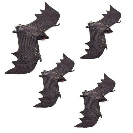 

Bats as Decoration Of Rubber Terror Bat With The Props 4PC