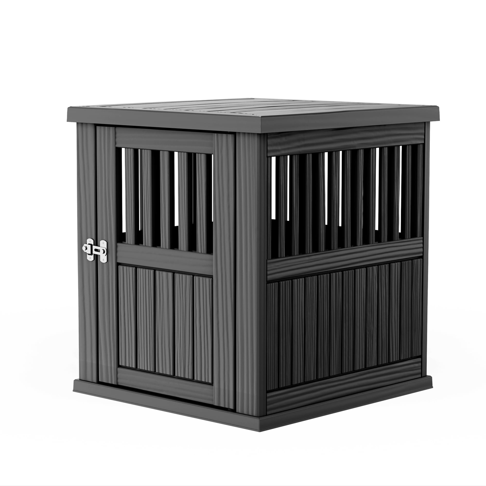 MAYEERTY Multi-Functional Pet Crate, Lockable Gate Furniture-Style Shelter & Side Table for Indoor Outdoor