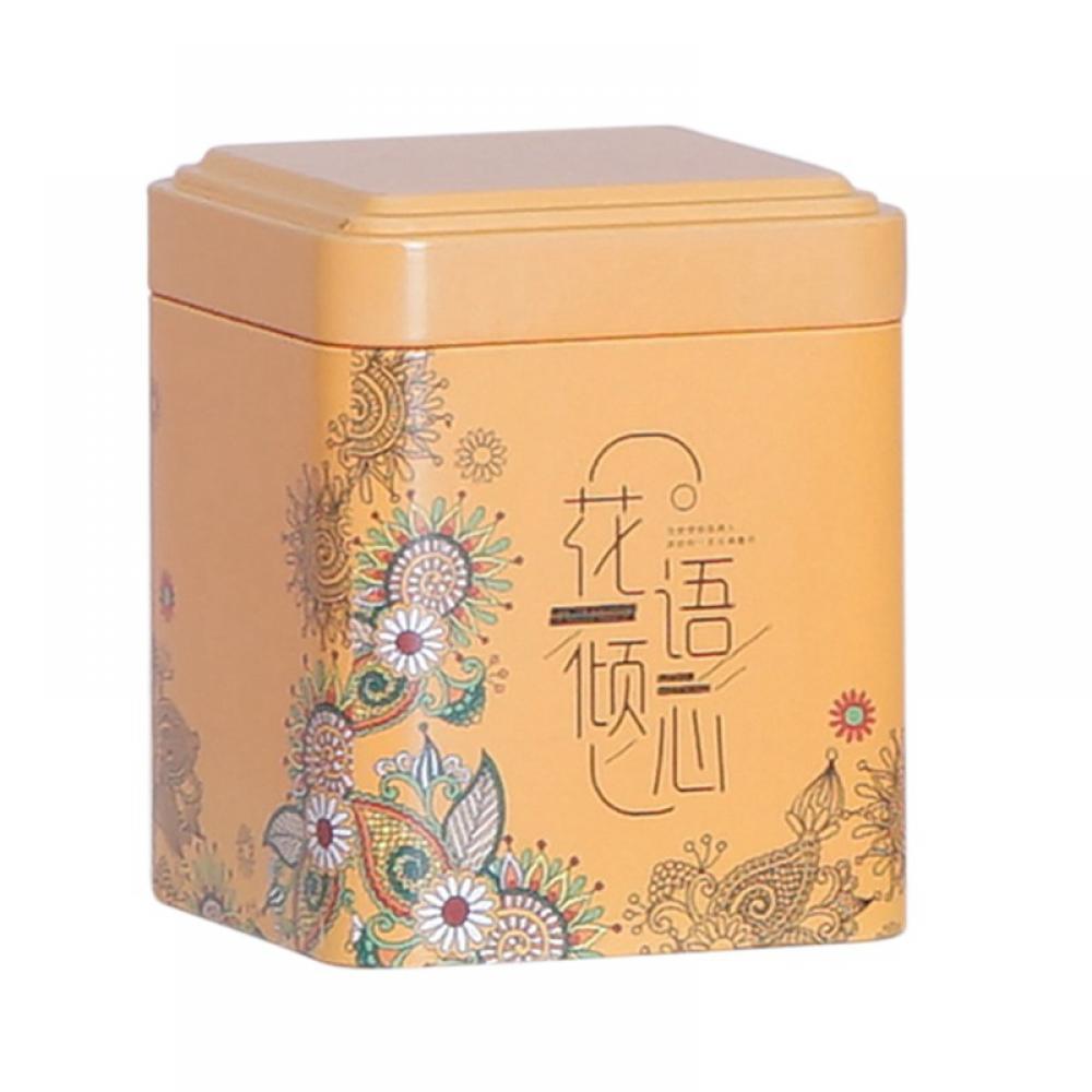 Universal Small Tea Caddy Tin Can Candy Scented Tea Caddy Tinplate Tea Packaging Box Portable Tea Caddy - image 1 of 6