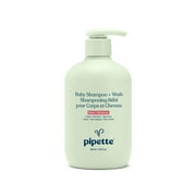 Pipette Baby Shampoo and Body Wash, Hypoallergenic, Tear-Free Bath Time, Rose & Geranium, 11.8 fl oz