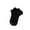 Black, variant on 1 Pair Womens Solid Color Short Thin Socks, Ruffled Edges Sweat Absorbent Socks with Black