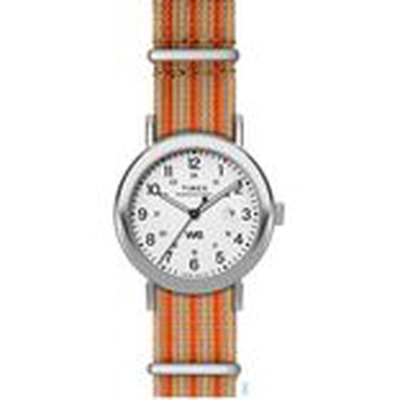 Timex Men's Weekender 40mm Watch - Tan Strap White Dial Silver-Tone Case