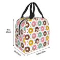 thumbnail image 3 of Lsque Colorful Donuts Pattern Lunch Bag Women/Men Insulated Lunch Box,Small Leakproof Cooler Food Lunch Containers Reusable High Capacity Lunch Tote Bags, 3 of 6