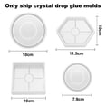 thumbnail image 2 of Paquete de 4 moldes para bricolaje, los moldes de resina incluyen moldes redondos, cuadrados y hexagonales para fundición con resina, 2 of 6