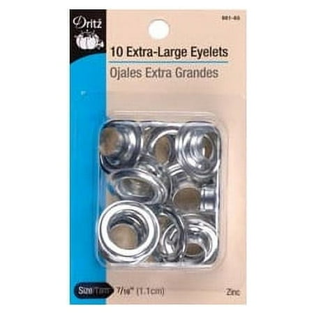 UPC: 0072879104417 | Dritz Eyelets – Nickel – 11.1mm – 10 Pieces