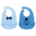 thumbnail image 1 of Baberos de silicona Hudson Baby Perfect Gentleman, impermeables, 1 of 1