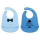 thumbnail image 1 of Baberos de silicona Hudson Baby Perfect Gentleman, impermeables, 1 of 1