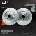 thumbnail image 2 of A-Premium Front and Rear Drilled and Slotted Disc Brake Rotors Compatible with Select Infiniti and Nissan Models - Q60 2014-2015, G37 2008-2013, 370Z 2009-2020, 350Z 2009, Z 2023, 4-PC Set, 2 of 6