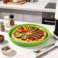 thumbnail image 4 of XIBUFE 2026 New Pizza Pan Foodgrade Silicone Material Pizza Stone Round Design Pizza Pan for Oven for Baking Grilling Serving Green, 4 of 7