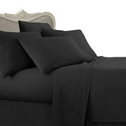 Egyptian Bedding Luxurious 800 Thread-Count, King Pillow Cases,Black Solid, Set of 2