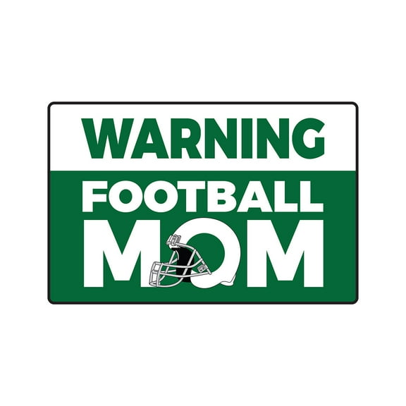 WARNING FOOTBALL MOM Decal warning mom sports kids team | Indoor/Outdoor | 12" Tall