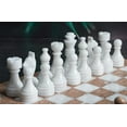 thumbnail image 6 of Radicaln Marble Chess Pieces White & Marinara 3.5 Inch King Figures Handmade Chess Figures - 32 Chess Pieces Set Game - 2 Player Games, 6 of 8