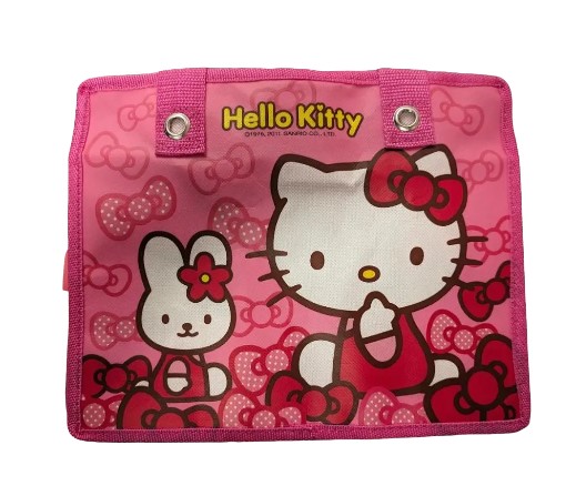 Hello Kitty and Bunny Pink Lunch Bag Tote Bag Handbag 11" x 9"x4.5"