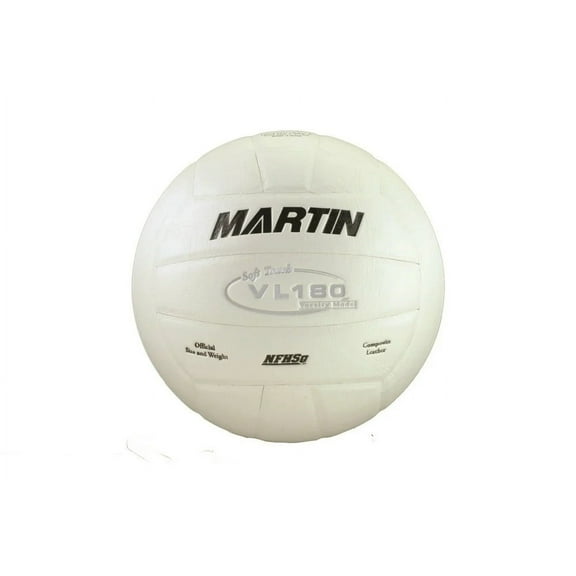 Martin VL180 Soft Touch Composite Leather Official Size NFHS Volleyball | White