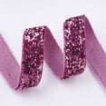 thumbnail image 3 of 1roll Glitter Sparkle Ribbon Polyester & Nylon Ribbon Medium Orchid 3/8 inch(9.5~10mm) about 50yards/roll(45.72m/roll), 3 of 3