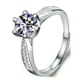 thumbnail image 3 of Moissanite Ring for Women 925 Sterling Silver 1 Carat Jewelry, 3 of 9