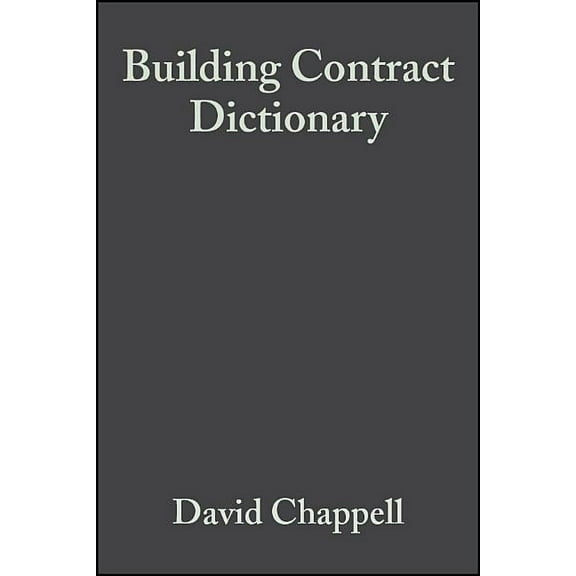 Building Contract Dictionary, (Hardcover)