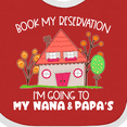 thumbnail image 4 of Inktastic Book My Reservation I'm Going to My Nana and Papa's House Boys or Girls Baby Bib, 4 of 4