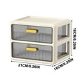 thumbnail image 3 of Desktop Drawer Storage Box for Office Desk, Multi-functional Organizer for Stationery, Small Gadgets, Cosmetics, Transparent Drawers for Easy Access, 3 of 4