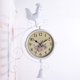 thumbnail image 2 of Reloj de pared creativo de doble cara, reloj de sala de estar para el hogar, reloj colgante de hierro estilo pastoral retro, reloj silencioso artesanal, 2 of 5