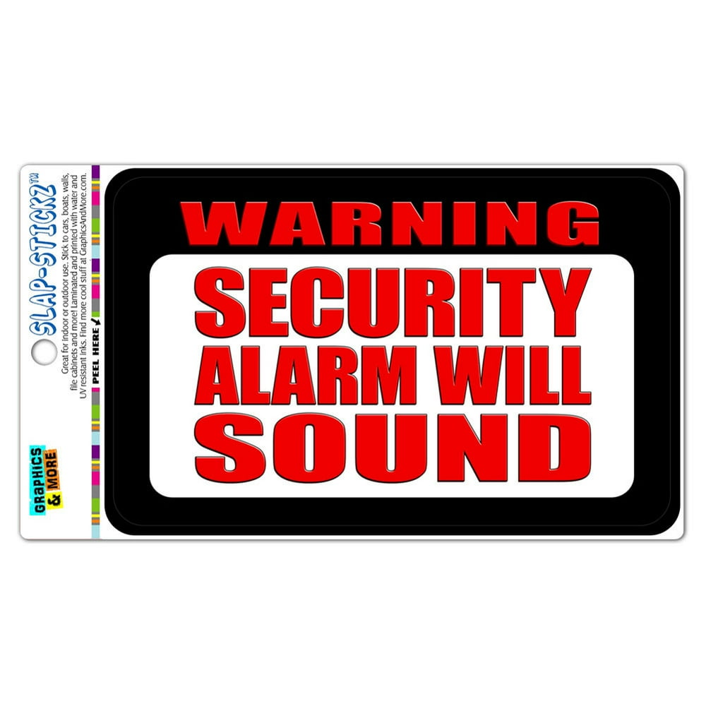 Warning Security Alarm Will Sound SLAPSTICKZ(TM) Automotive Car Window