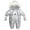 Silver, variant on Maean Baby Boy Girl Winter Snowsuit Hooded Thickened Warm Bodysuit Toddler Infant Jacket Clothes Jumpsuit ＋Gloves