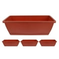 thumbnail image 1 of MOVTOTOP Durable Plastic and Resin Window Box Planters with Saucer for Home Use Red 4 Sets, 1 of 7
