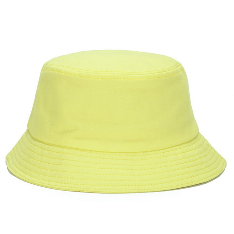 Cotton Fishing Brim Visor Men Sun Hunting Summer Camping Bucket Fisherman Hat, Women's, Size: One size, Yellow