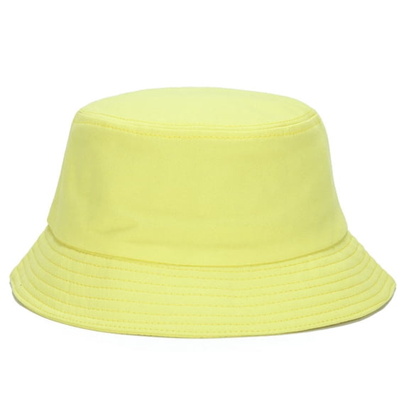 AirLoni Unisex Bucket Hat Foldable Lightweight Cotton Wide Brim Summer Sun Hats For Men Women Hunting Fisherman Camping Caps Boonie Hats For Travel Yellow,One Size