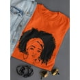 thumbnail image 3 of Afro Woman Stunning Hair Shaped T-Shirt Women -SPIdeals Designs, Female Large, 3 of 4