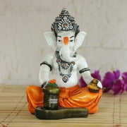 eCraftIndia Lord Ganesha Worshipping Lord Shiv Pooja Decorative Spiritual showpiece