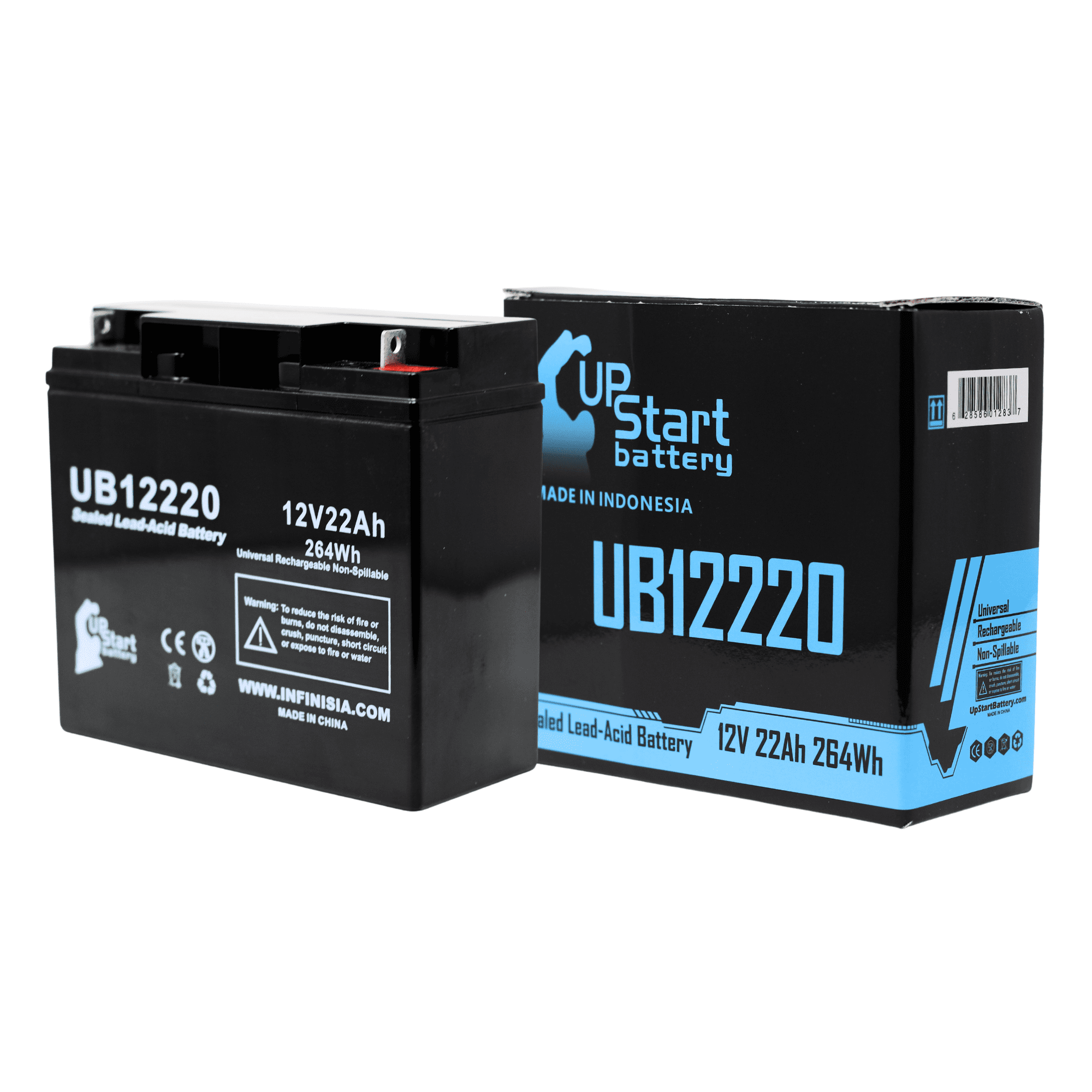 Compatible Datascope YSTEM 95 INTRA AORTA PUM Battery - Replacement UB12220 Universal Sealed Lead Acid Battery (12V, 22Ah, 22000mAh, T4 Terminal, AGM, SLA)