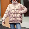 thumbnail image 4 of Hvyesh Women's Puffer Jacket Thickened Winter Shiny Coat Warm Stand Collar Zip Up Jacket Ski Bubble Coat, 4 of 8