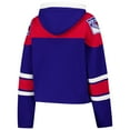 thumbnail image 3 of Women's '47 Blue New York Rangers Cropped Superior Lacer Pullover Hoodie, 3 of 3