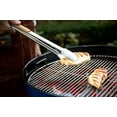 thumbnail image 6 of Outset BBQ Spatula, Grilling Tong, and Grill Brush Set of 3, Stainless Steel and Bamboo, 6 of 8