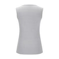 thumbnail image 7 of ZQUUVOU Tank Top For Women Square Neck Summer Solid Color Slim Tops (Gray,XL), 7 of 7