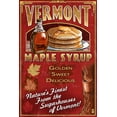 thumbnail image 3 of Vermont - Maple Syrup Vintage Sign - Lantern Press Artwork (12x18 Gallery Wrapped Stretched Canvas), 3 of 4