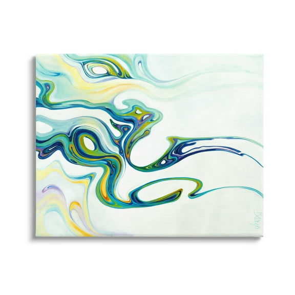 Stupell Industries Wavy Modern Green Forms Graphic Art Gallery Wrapped Canvas Print Wall Art, Design by Dina D'Argo