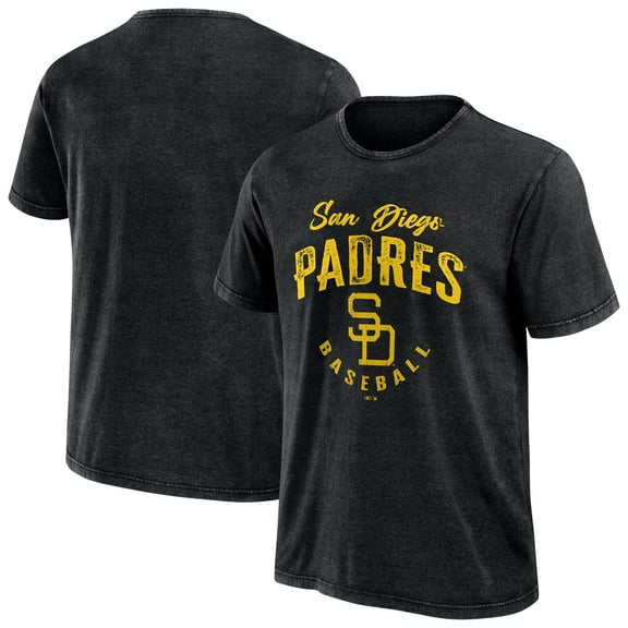 Men's Darius Rucker Collection by Fanatics Black San Diego Padres Cooperstown Collection Washed T-Shirt