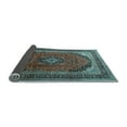 thumbnail image 2 of Ahgly Company Indoor Round Medallion Light Blue Traditional Area Rugs, 7' Round, 2 of 4