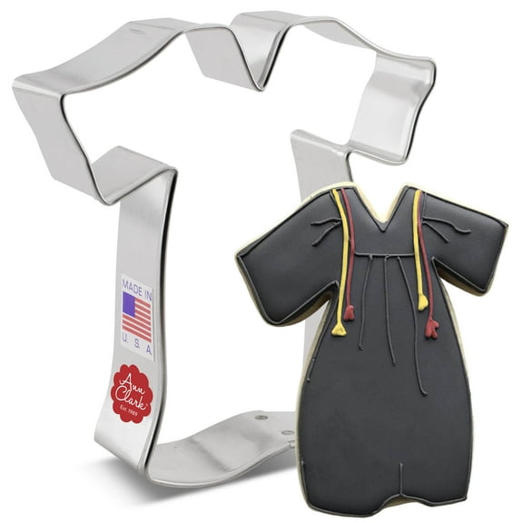 Ann Clark Graduation Gown Cookie Cutter 4", Made in USA