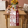 thumbnail image 2 of Valentines Day Table Runner 48 Inches, Red Love Hearts Plaid Farmhouse Bed Runner Dresser Scarves Tabletop for Indoor Outdoor Parties/Ceremony/Banquet, 13" x 48", 2 of 8