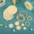 thumbnail image 4 of Uxcell 50Pack 40mm(1.6inch) Natural Wood Rings Unfinished Wood Pieces Circle Ornaments, 4 of 4