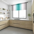 thumbnail image 4 of Gray Teal Green Valance Curtains for Kitchen/Living Room/Bathroom/Bedroom Window, Rod Pocket Small Topper Half Short Window Curtains Voile Sheer Scarf, Modern Gradient Geometric 42"x12", 4 of 8