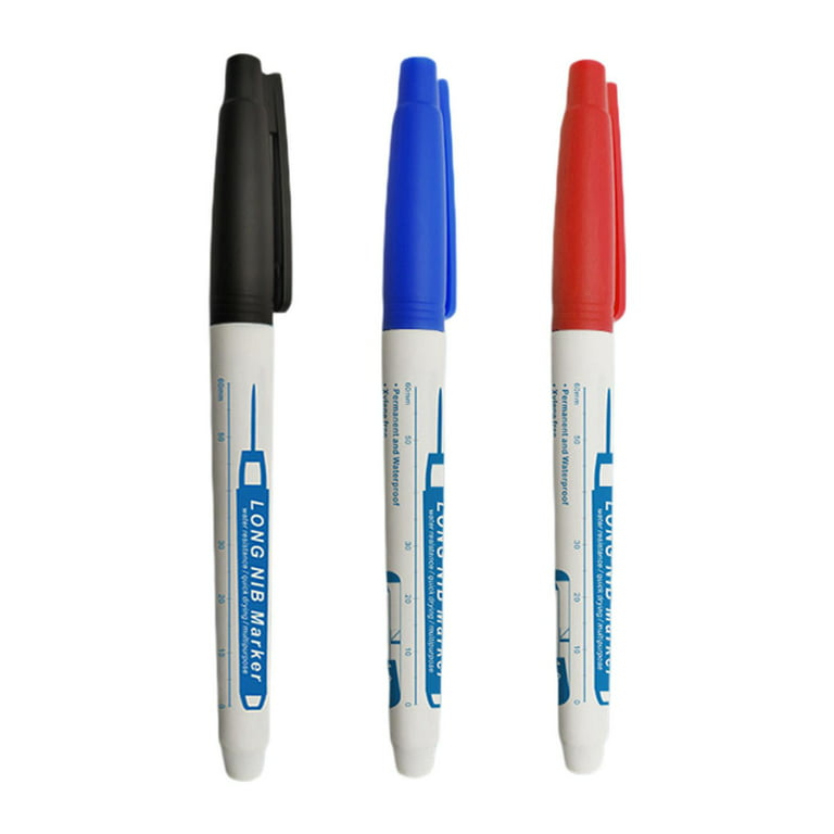 3 Color Double Head Tip Colored Big Marker Pen,Fast Dry Permanent Sign  Marker,2/6mm For School Office Drawing Hook Line Marking