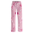 thumbnail image 4 of Domzest Halloween Pajama Pants Women Halloween Graphic Wide Leg Pj Bottoms Drawstring Elastic Waisted Funny Sleepwear Pink XXL, 4 of 6