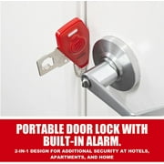 Securityman Portable Door Lock with Alarm - Red