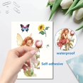 thumbnail image 3 of 8 hojas de calcomanías de ventana de hadas autoadhesivas con alas de elfo, flores de hongo, pegatinas de pared de mariposa 3D, despegables y adhesivas, vinilo de PVC, decoración impermeable para, 3 of 8