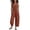 Brown, variant on Summer Jumpsuits for Women Casual Fashion Round Neck Button Sleeveless Solid Color Pocket Jumpsuit
