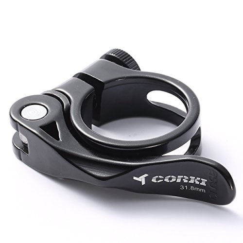 AEST Aluminum Bike Seatpost Saddle Clamp With Quick Release Lever In 31 8mm 34 9mm 31 8mm Gold
